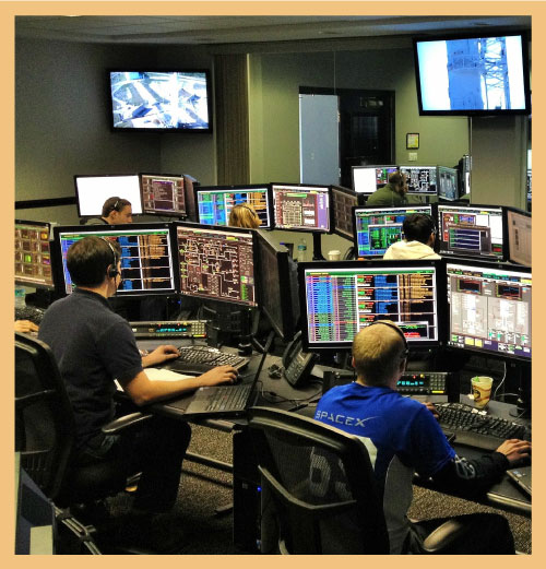 Control centre of space program signifying high quality operations transforming performance