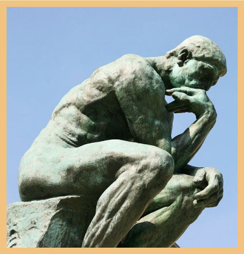 Statue of thinker signifying imagination as a driver of risk management and uncertianty planning