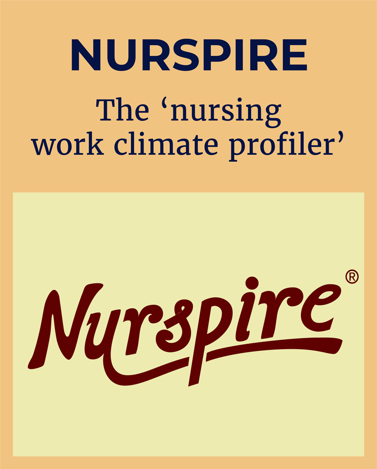 Logo of NURSPIRE - the research product that is the 'nursing work climate profiler'