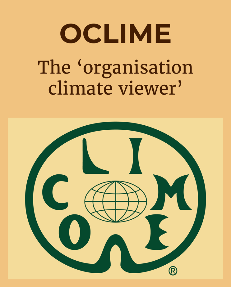 Logo of OCLIME - the research product that is the 'organisation climate viewer'