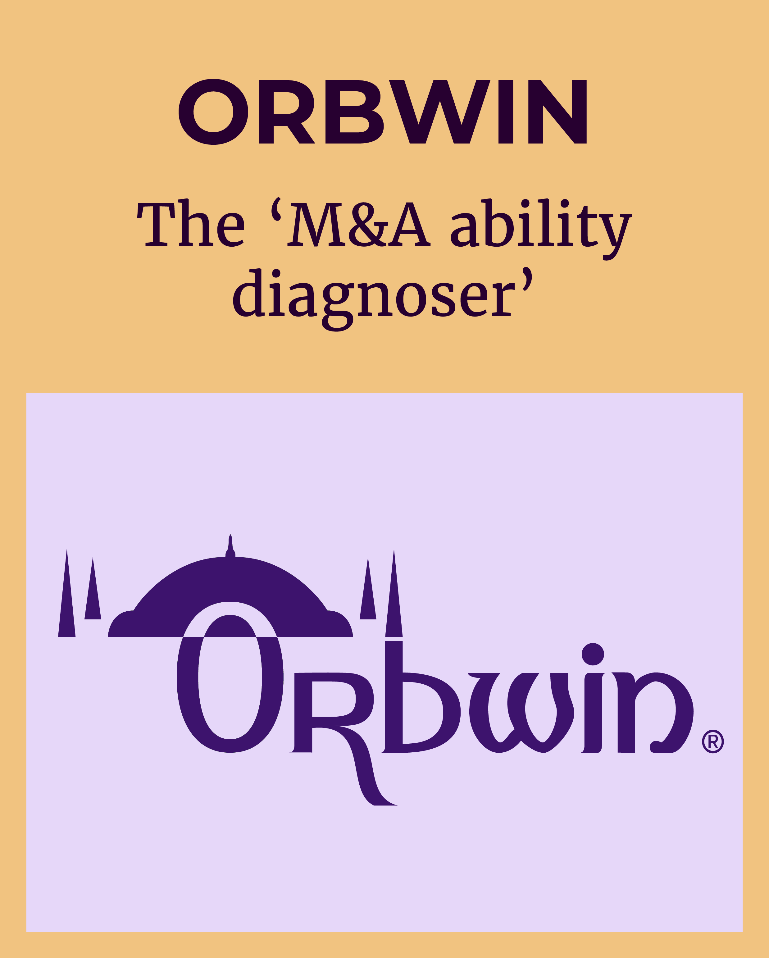 Logo of ORBWIN - the research product that is the 'M&A ability diagnoser'