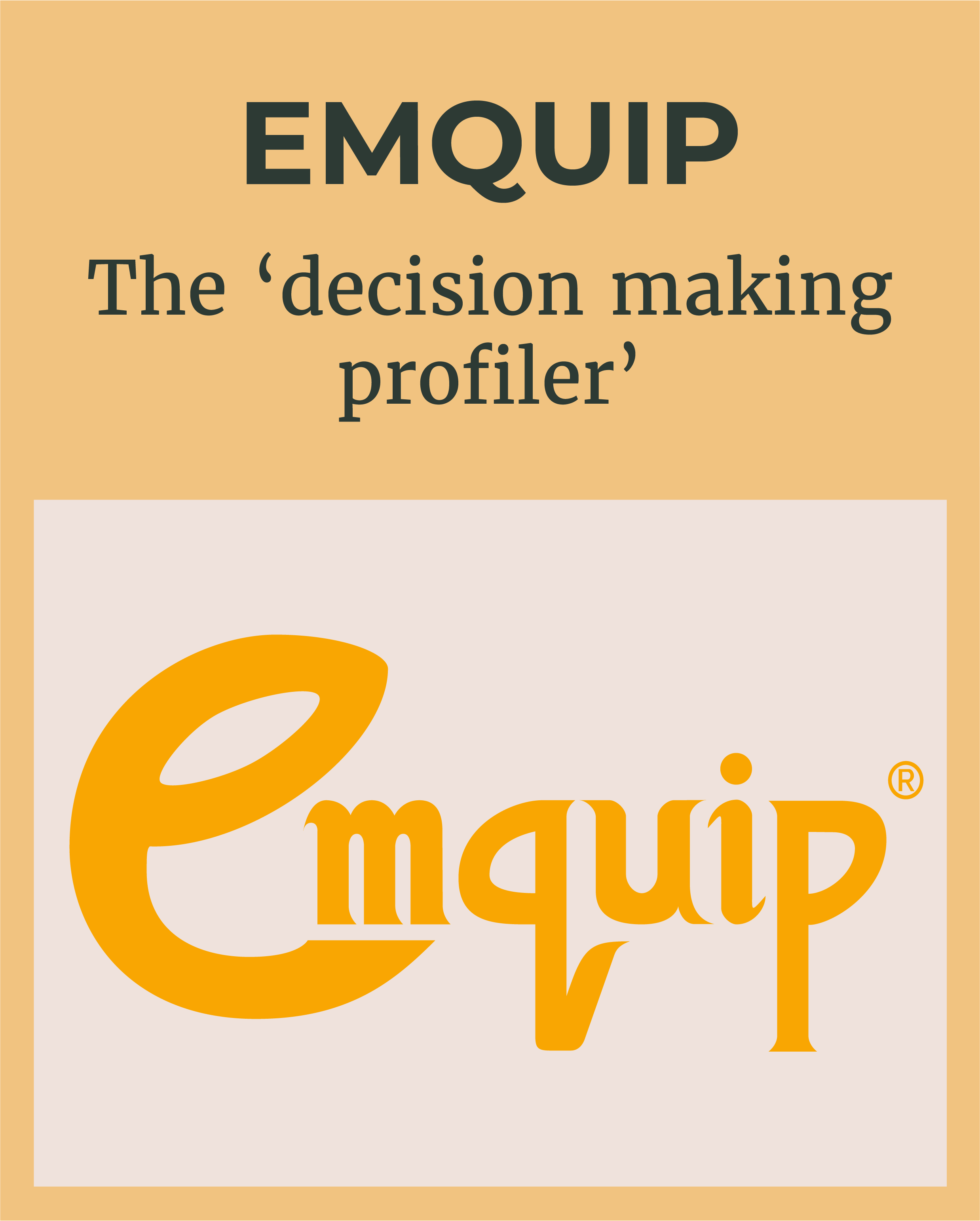 Logo of EMQUIP - the research product that is the 'decision making profiler'