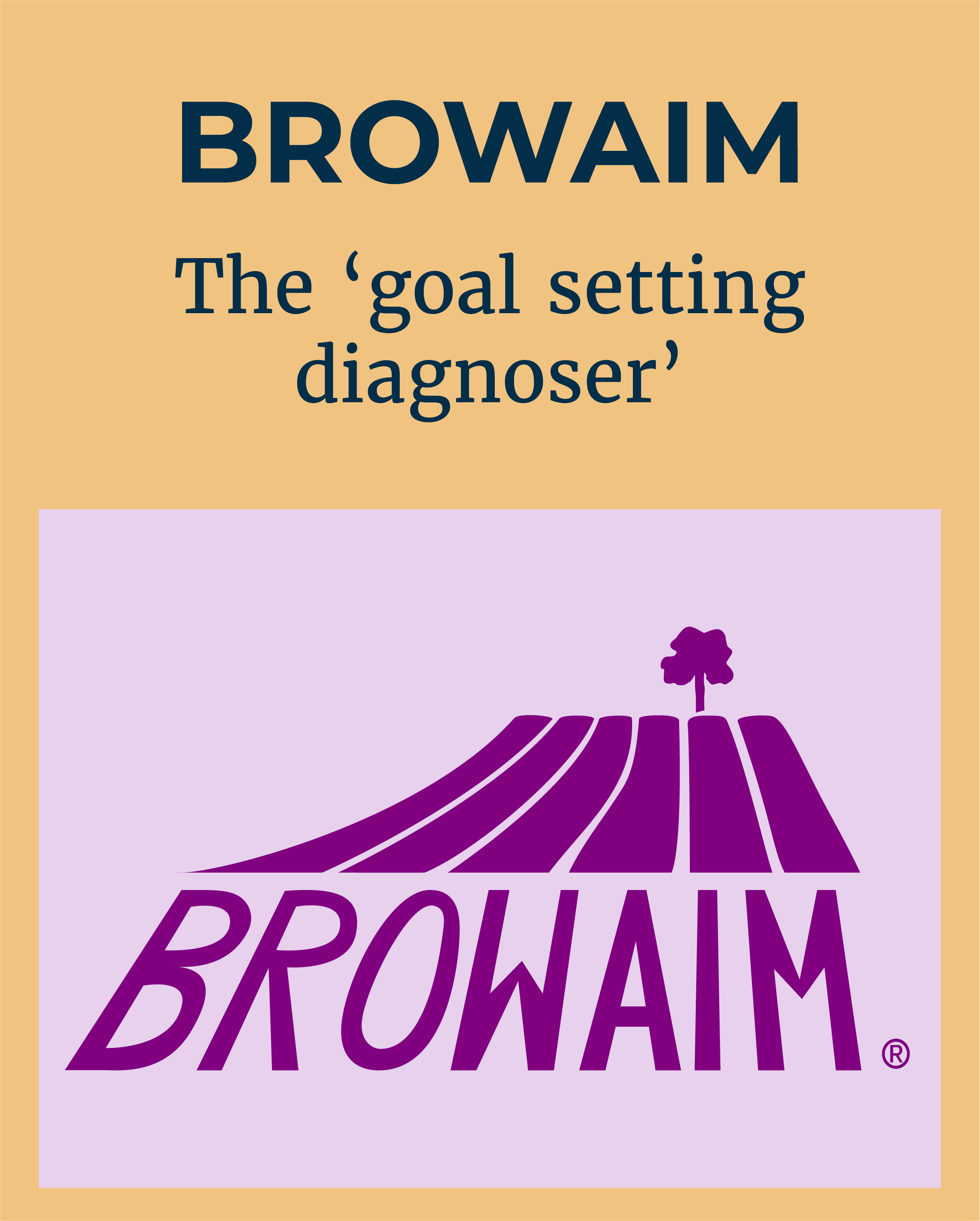 Logo of BROWAIM - the research product that is the 'goal setting diagnoser'