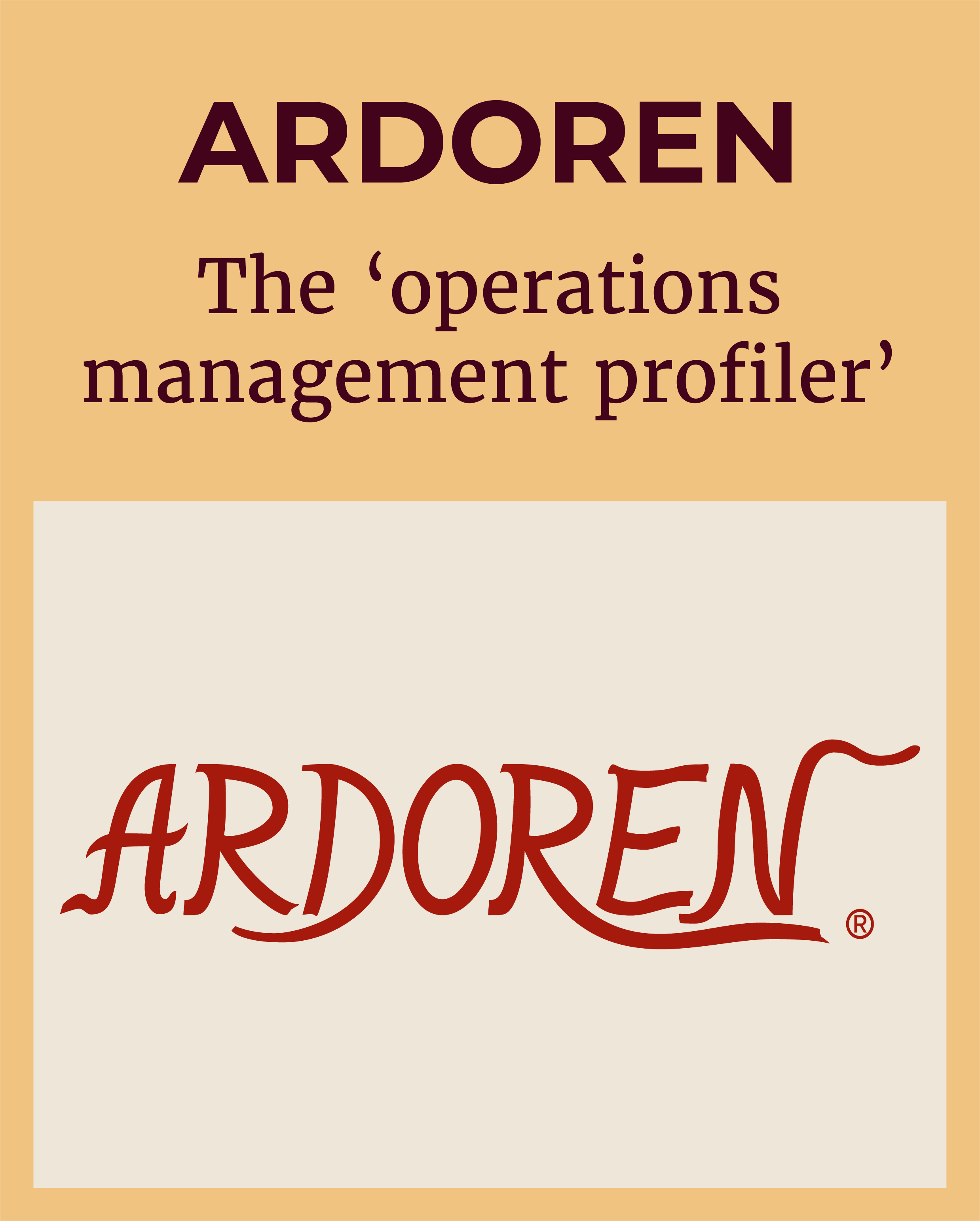 Logo of ARDOREN - the research product that is the 'operations management profiler'