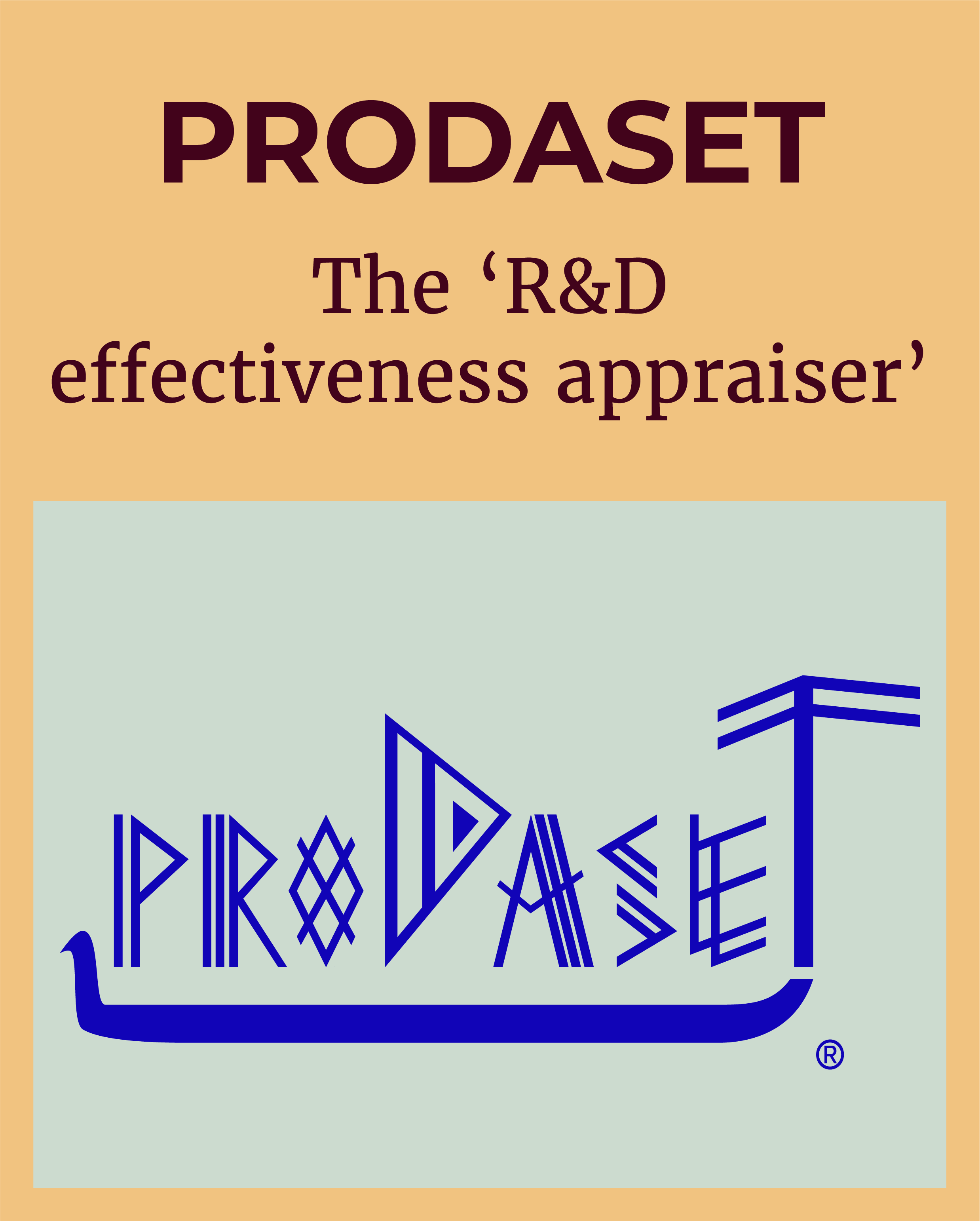 Logo of PRODASET - the research product that is the 'R&D effectiveness appraiser'