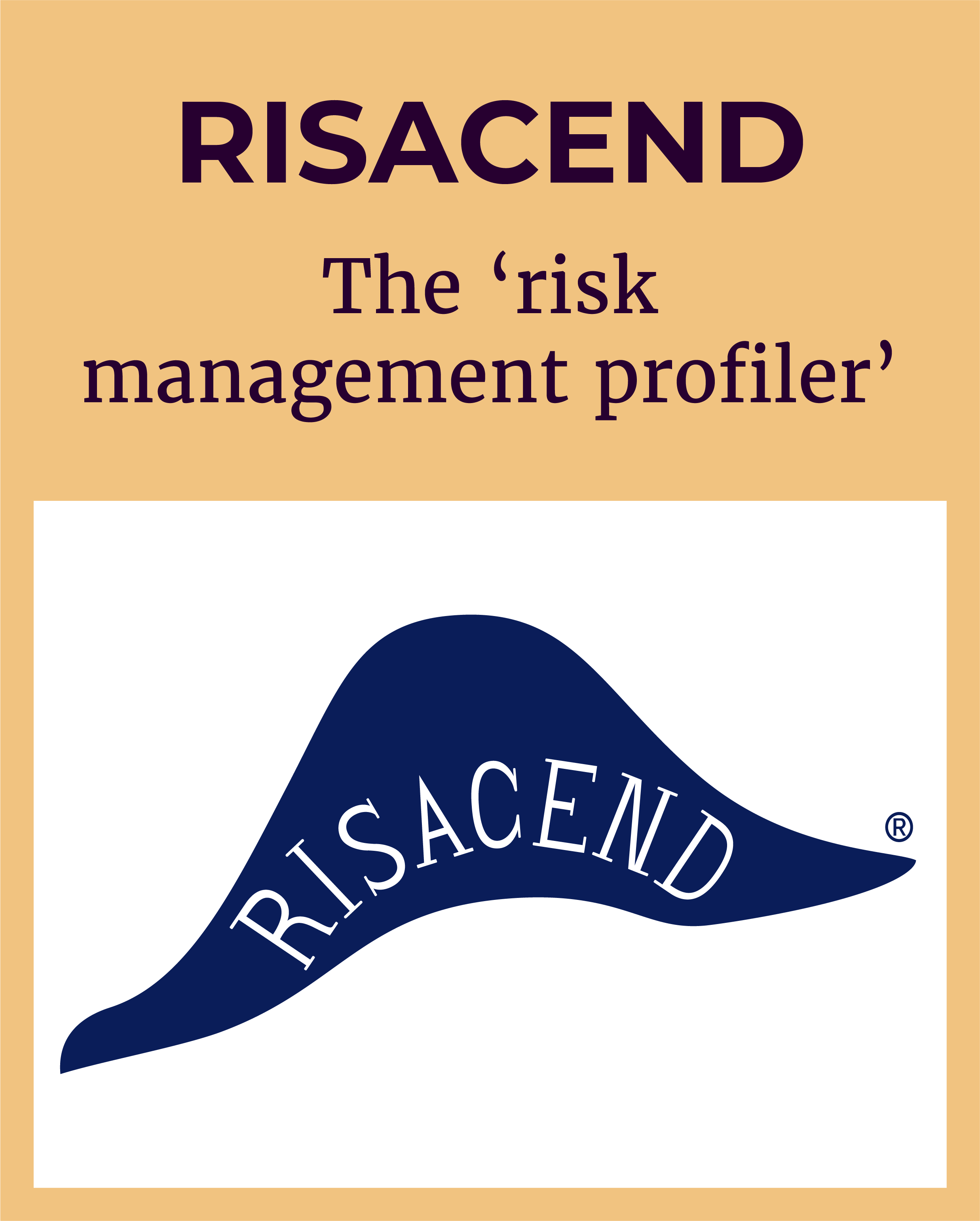 Logo of RISACEND - the research product that is the 'risk management profiler'